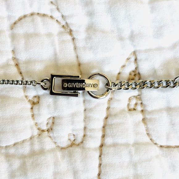 Givenchy Aquamarine Silver Chain Necklace - Picture 3 of 4